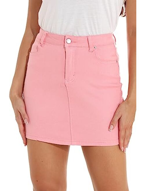 Women Stretch Denim Mini Skirt Jean Skirts