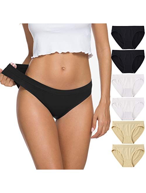 Wealurre Womens Hipster Panties Underwear Low Rise Bikini Panty Multipack