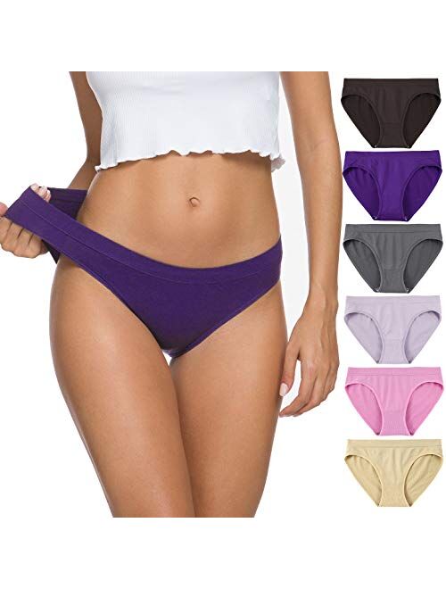 Wealurre Womens Hipster Panties Underwear Low Rise Bikini Panty Multipack