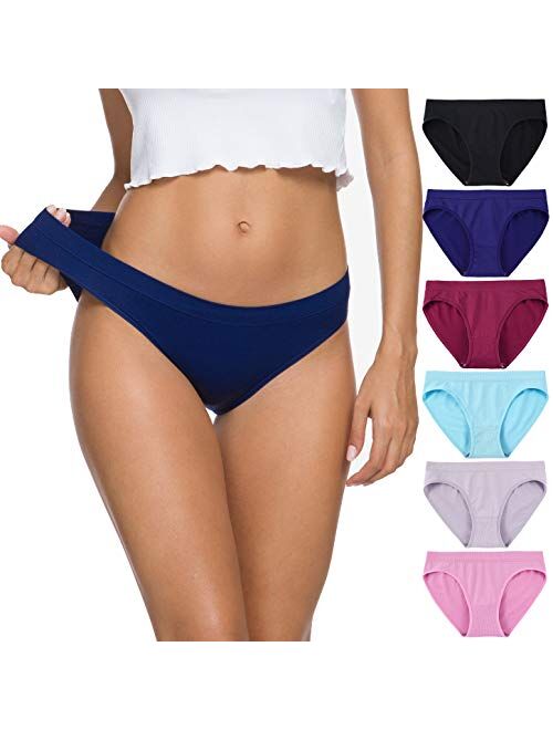 Wealurre Womens Hipster Panties Underwear Low Rise Bikini Panty Multipack