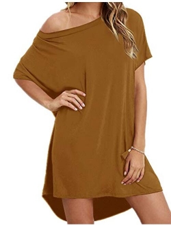 Haola Women Loose T Shirts Home Short Shirt Mini Dresses Tops