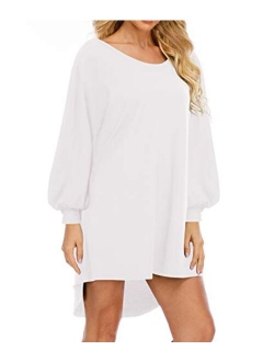 Haola Women Loose T Shirts Home Short Shirt Mini Dresses Tops