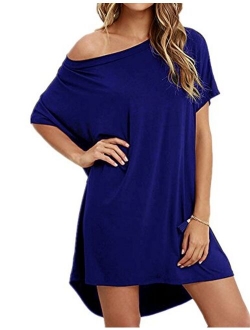 Haola Women Loose T Shirts Home Short Shirt Mini Dresses Tops