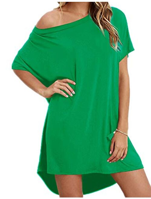 Haola Women Loose T Shirts Home Short Shirt Mini Dresses Tops