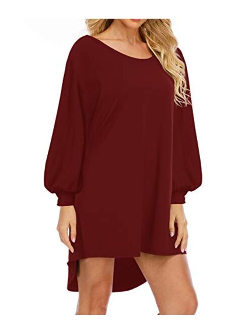 Haola Women Loose T Shirts Home Short Shirt Mini Dresses Tops