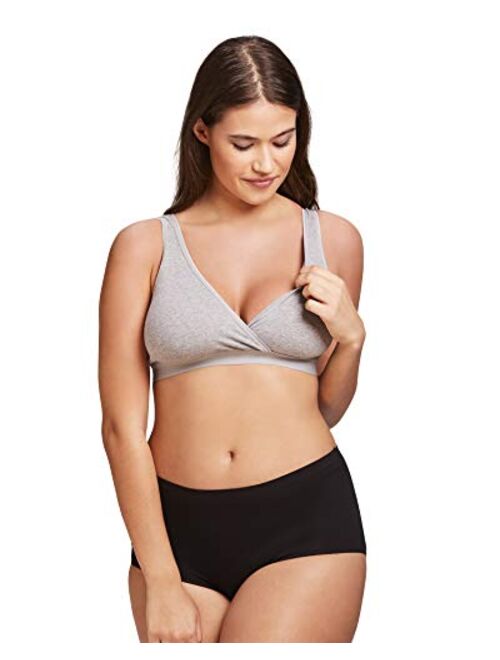 La Leche League International Women's V-Neck Nursing Bra Wireless Pullover Bra