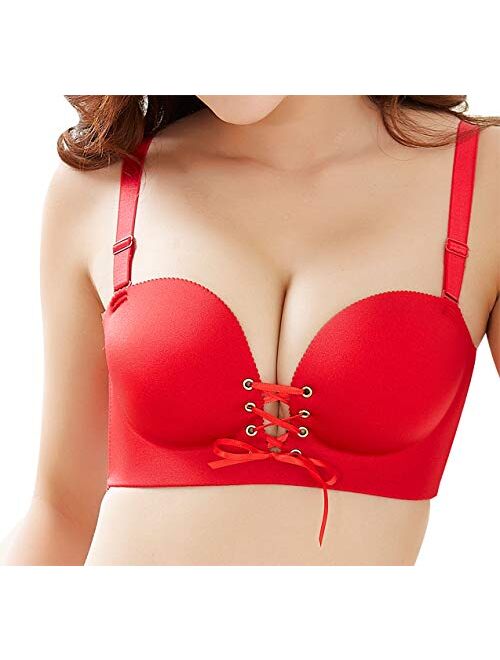 Aivtalk Women Amazing Push Up Bra Non-Wired Lined Everyday Seamless T-Shirt Bra