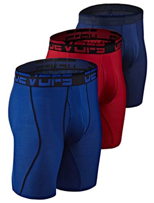 DEVOPS Men's Perfomance Cool Dry Mesh Underwear Boxer Trunk 6-inch Brief (3 Pack)