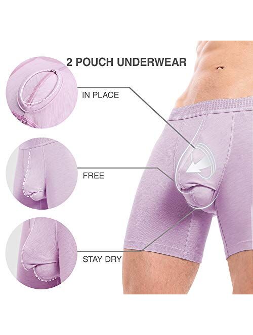 3 Pack Separatec Men's Underwear Separate Pouch Boxer Briefs Men