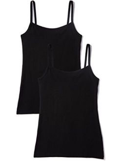 Iris & Lilly Women's Cotton Camisole, Pack of 2