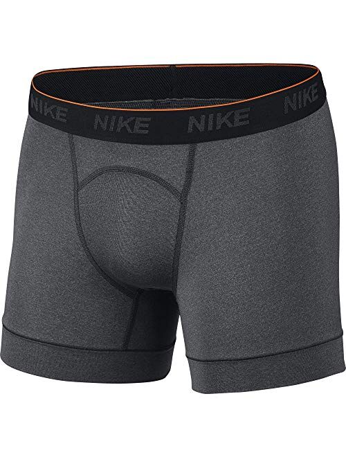 Nike Men's Polyester Solid Elastic Waist Training Boxer Briefs (2 Pack)