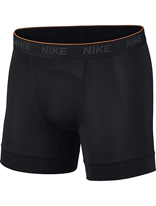 Nike Men's Polyester Solid Elastic Waist Training Boxer Briefs (2 Pack)