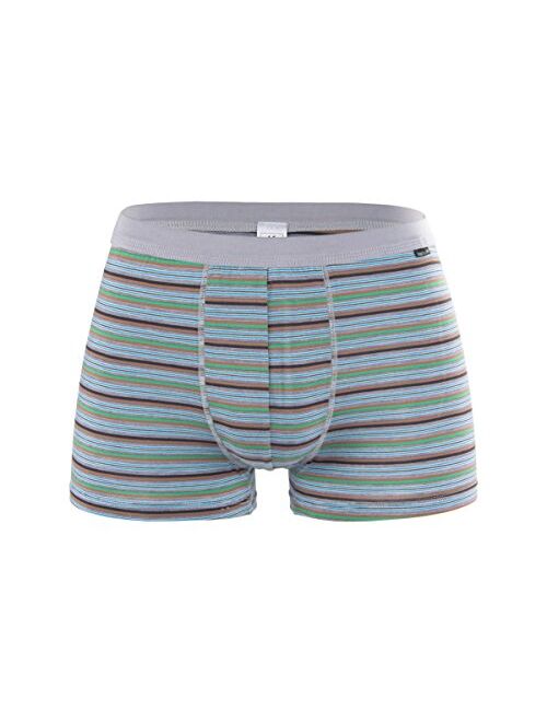 Men's Luxury Bamboo Boxer Underwear Ultra Soft and Breathable Stripes Trunk 5 Pack