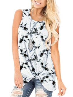 SAMPEEL Womens Tank Tops Twist Knot Summer Sleeveless