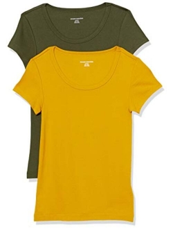 Women's 2-Pack Slim-Fit Cap-Sleeve Scoopneck T-Shirt
