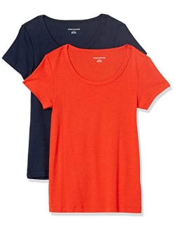 Women's 2-Pack Slim-Fit Cap-Sleeve Scoopneck T-Shirt