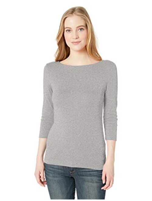 Amazon Essentials Women's 3/4 Sleeve Boatneck T-Shirt