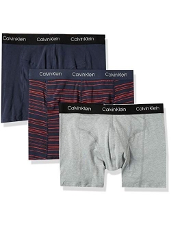 Men's Cotton Solid Underwear CK Axis 3 Pack Boxer Briefs