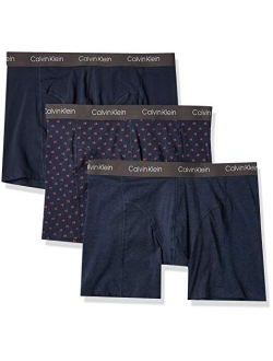 Men's Cotton Solid Underwear CK Axis 3 Pack Boxer Briefs