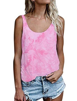 OMSJ Women Shirts Sleeveless Summer Tunic Loose Fit Tank Tops