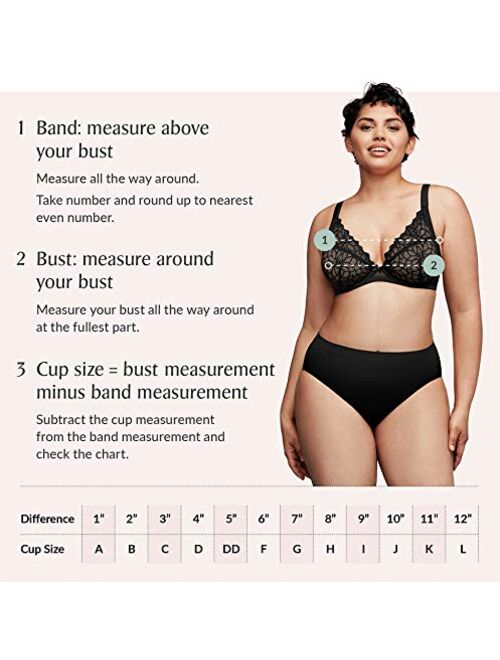 Glamorise Women's Plus Size MagicLift Full Fugure Embroidered Wirefree Bra #1016