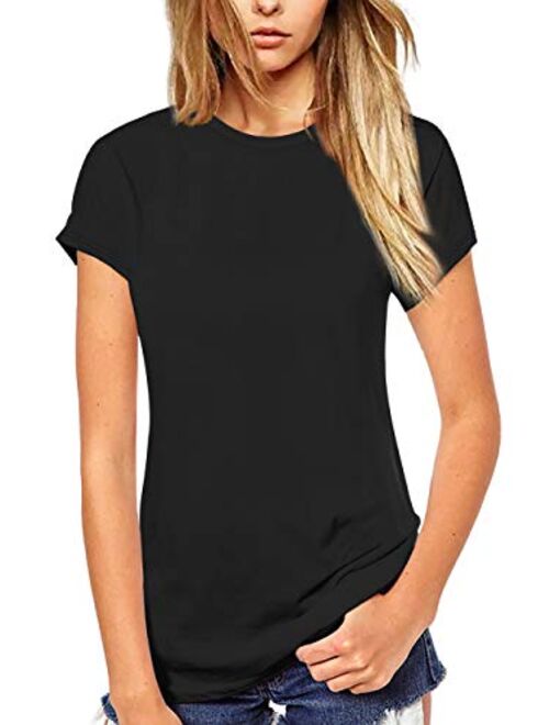 Beluring Women T Shirt Short Sleeve Crew Neck Tee Summer Tops Blouse