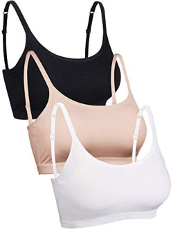 Blulu Mini Camisole Bra Wireless Padded Sport Bra with Adjustable Straps for Women Girls Favors