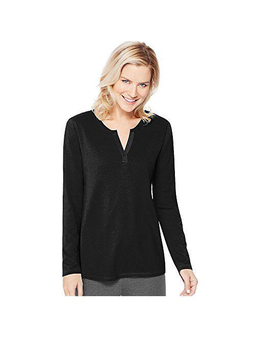 Hanes Women's Lightweight Split Neck Tunic