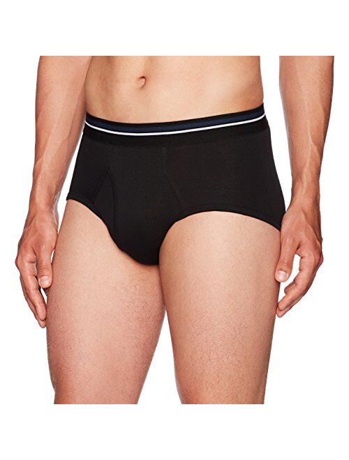 Amazon Essentials Men's Cotton Solid Elastic Waist 7-Pack Tag-Free Briefs