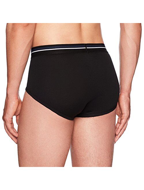 Amazon Essentials Men's Cotton Solid Elastic Waist 7-Pack Tag-Free Briefs