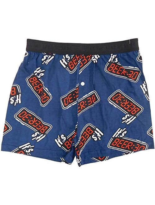 Fun Boxers Mens Cotton Elastic Waist Fun Prints Boxer Shorts