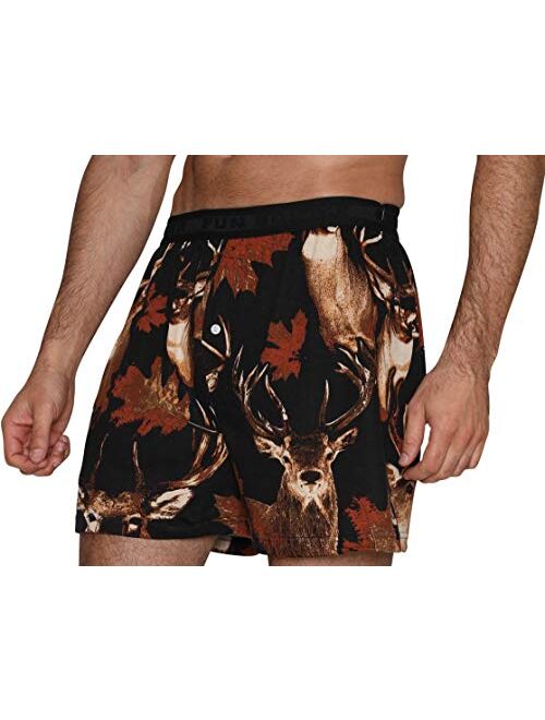 Fun Boxers Mens Cotton Elastic Waist Fun Prints Boxer Shorts