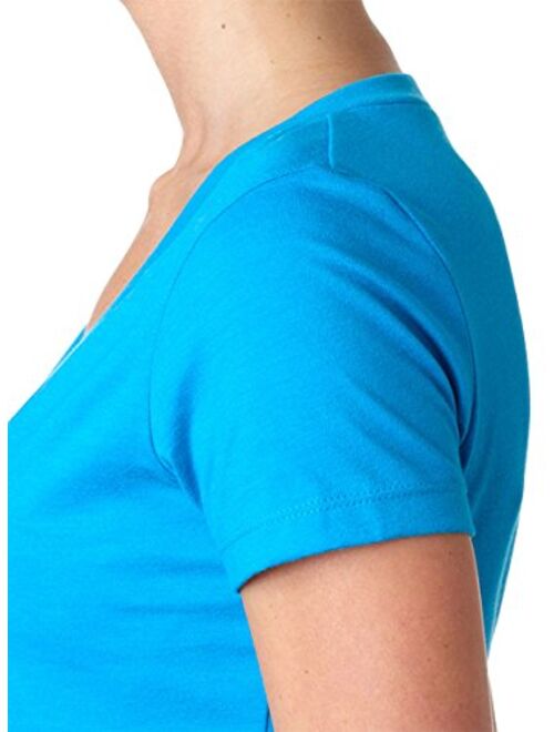 Next Level Women's CVC Deep V-Neck Short Sleeve Tee Shirt