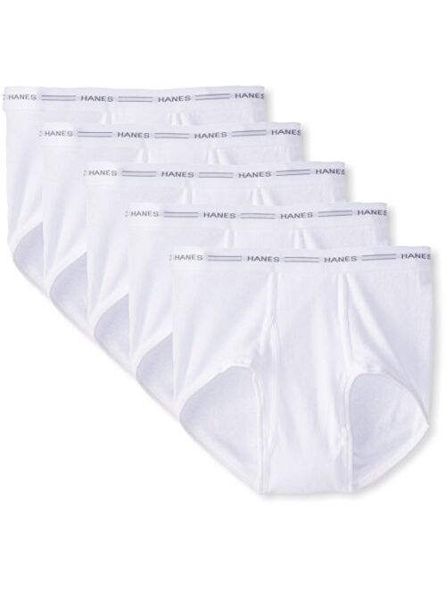 Hanes Men's 5-Pack 100% Preshrunk Cotton Full Rise Briefs