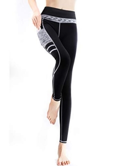 3W GRT Womens Out Pocket Yoga Pants,7/8 Length Sport Leggings, Full-Length Shapewear Leggings