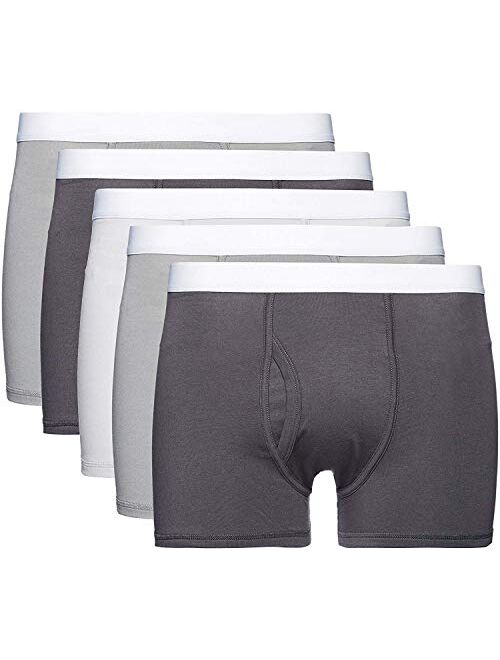 Amazon Brand - find. Men's Cotton Solid Elastic Waist Stretch Trunk