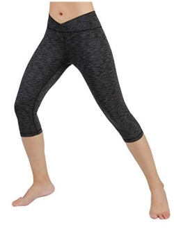 ODODOS Women's Cross Waist Yoga Leggings, Workout Running Gym Leggings