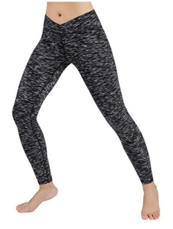 ODODOS Women's Cross Waist Yoga Leggings, Workout Running Gym Leggings