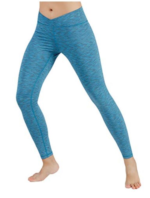 ODODOS Women's Cross Waist Yoga Leggings, Workout Running Gym Leggings