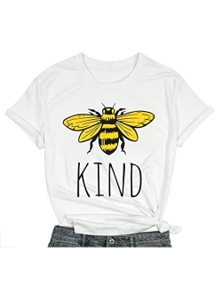 Be Kind T Shirts Women Funny Inspirational Teacher Fall Tees Tops Cute Graphic Blessed Shirt Blouse