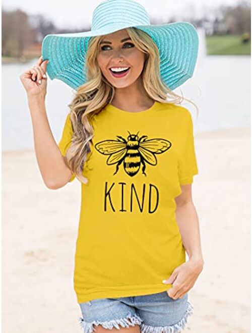 Be Kind T Shirts Women Funny Inspirational Teacher Fall Tees Tops Cute Graphic Blessed Shirt Blouse