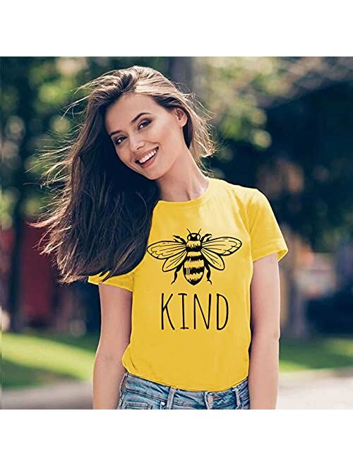 Be Kind T Shirts Women Funny Inspirational Teacher Fall Tees Tops Cute Graphic Blessed Shirt Blouse