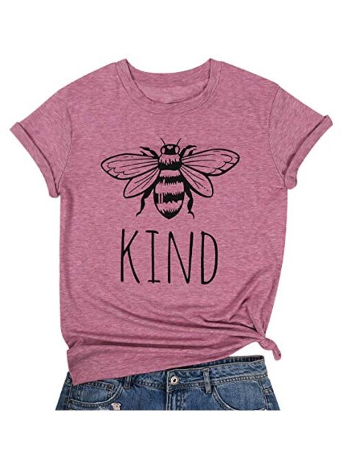 Be Kind T Shirts Women Funny Inspirational Teacher Fall Tees Tops Cute Graphic Blessed Shirt Blouse