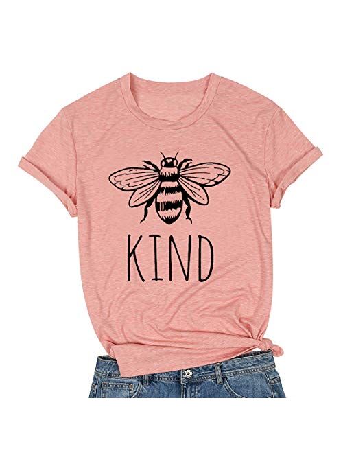 Be Kind T Shirts Women Funny Inspirational Teacher Fall Tees Tops Cute Graphic Blessed Shirt Blouse