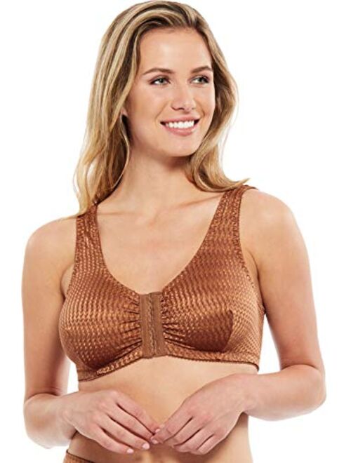 Carole Martin Full-Freedom Front Closure Wireless Comfort Bra for Women