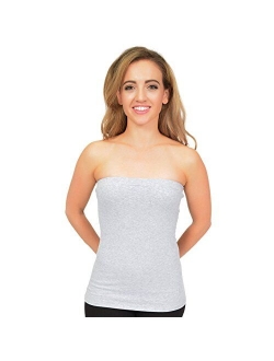 Women's Cotton Strapless Long Tube Top | Made in The USA | X Small to 3X