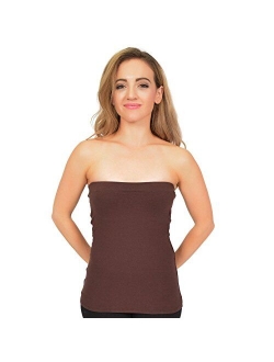 Women's Cotton Strapless Long Tube Top | Made in The USA | X Small to 3X