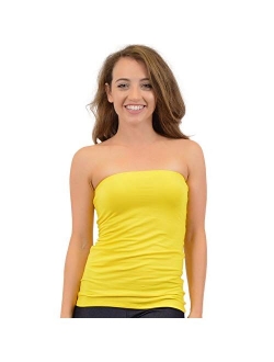 Women's Cotton Strapless Long Tube Top | Made in The USA | X Small to 3X