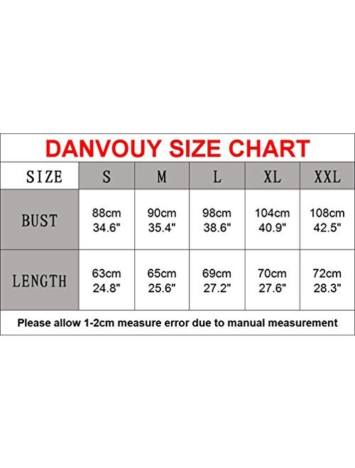 DANVOUY Women's V-Neck Summer Casual Letters Printed T-Shirt Short Sleeves Graphic Tops