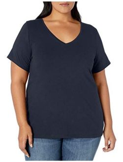 Women's Plus Size Short-Sleeve V-Neck T-Shirt